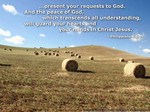 Illustration of Philippians 4:6-7 on Prayer
