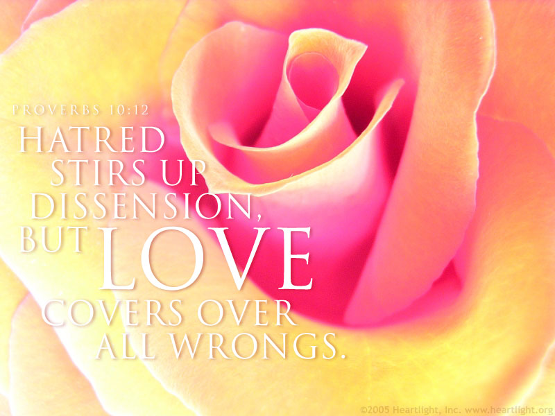 Illustration of Proverbs 10:12 on Love