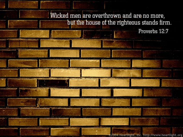 Illustration of Proverbs 12:7 on Men
