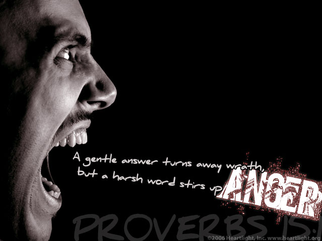 Illustration of Proverbs 15:1 on Anger