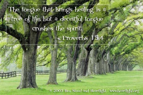 Illustration of Proverbs 15:4 on Healing