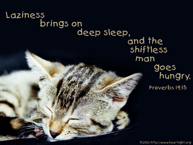 Illustration of Proverbs 19:15 on Rest