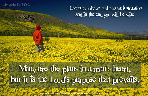 Illustration of Proverbs 19:20-21 on Plans