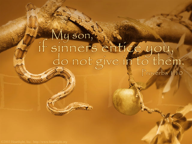 Illustration of Proverbs 1:10 on Sinners