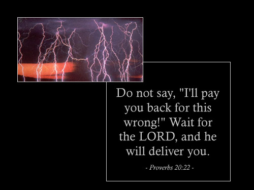 Illustration of Proverbs 20:22 on Vengeance