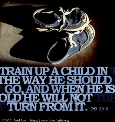 Illustration of Proverbs 22:6 on Children