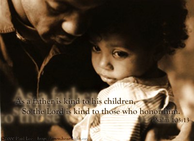 Illustration of Psalm 103:13 on Fatherhood