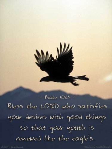 Psalm 103 5 He Fills My Life With Good Things - Black Poster for Sale by  amazingjoy