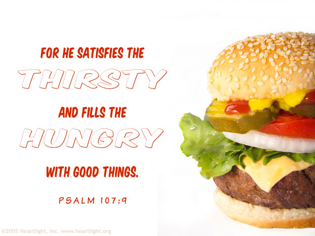 Illustration of Psalm 107:9 on Satisfaction