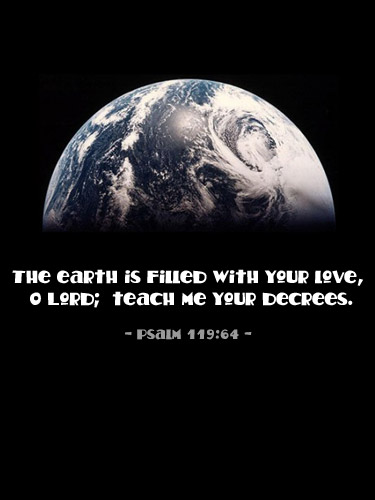 Illustration of Psalm 119:64 on Earth
