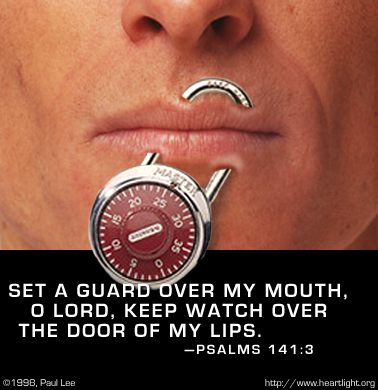 Illustration of Psalm 141:3 on Control