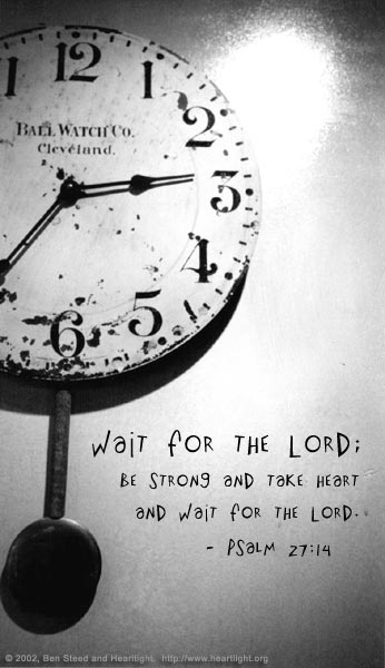 Illustration of Psalm 27:14 on Waiting