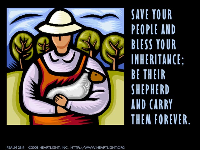 Illustration of Psalm 28:9 on Shepherd