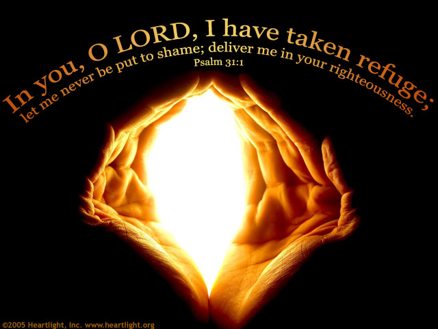 Illustration of Psalm 31:1 on Lord
