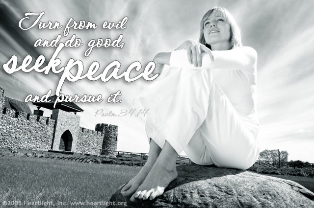 Psalm 34 14 Illustrated Seek Peace Heartlight Gallery