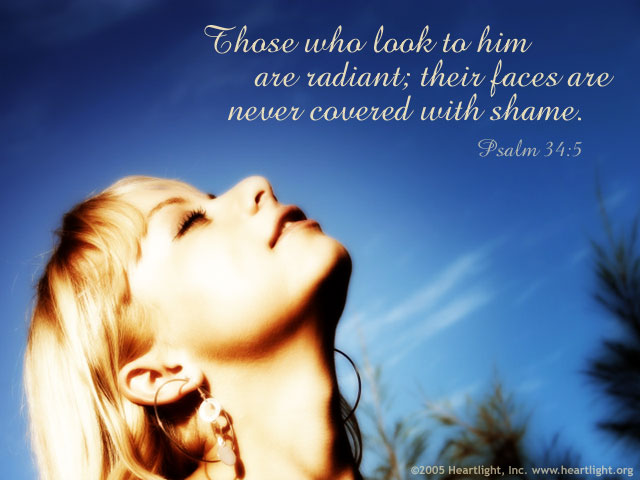 Illustration of Psalm 34:5 on Shame