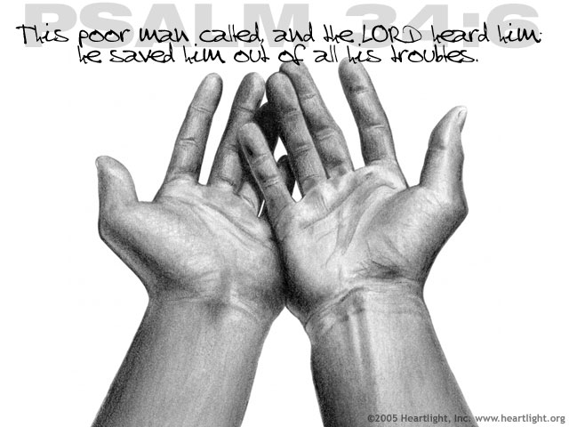 Illustration of Psalm 34:6 on Poor