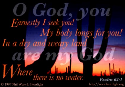 Illustration of Psalm 63:1 on Soul