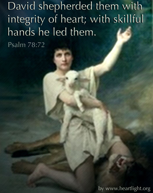 Illustration of Psalm 78:72 on Shepherd