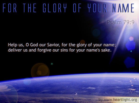 Illustration of Psalm 79:9 on Name