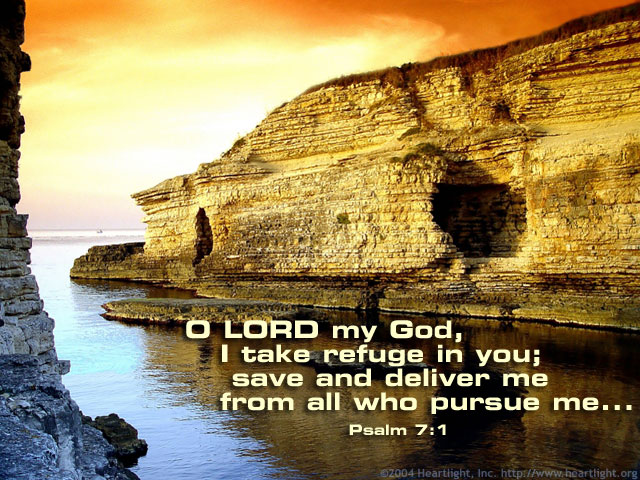 Illustration of Psalm 7:1 on Lord