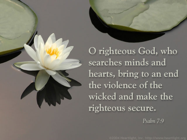 Illustration of Psalm 7:9 on Violence
