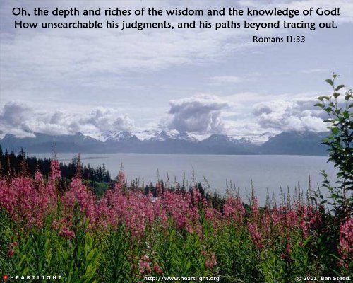 Illustration of Romans 11:33 on Wisdom