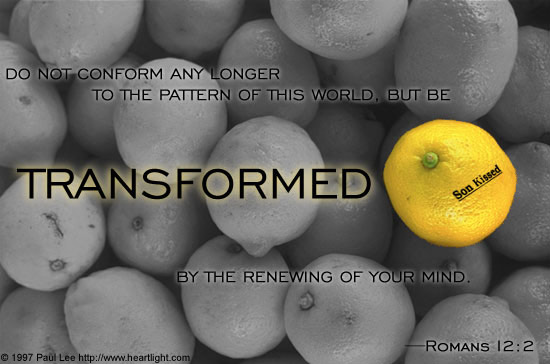 Illustration of Romans 12:2 on Renewal