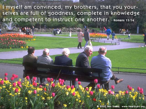 Illustration of Romans 15:14 on Brotherhood