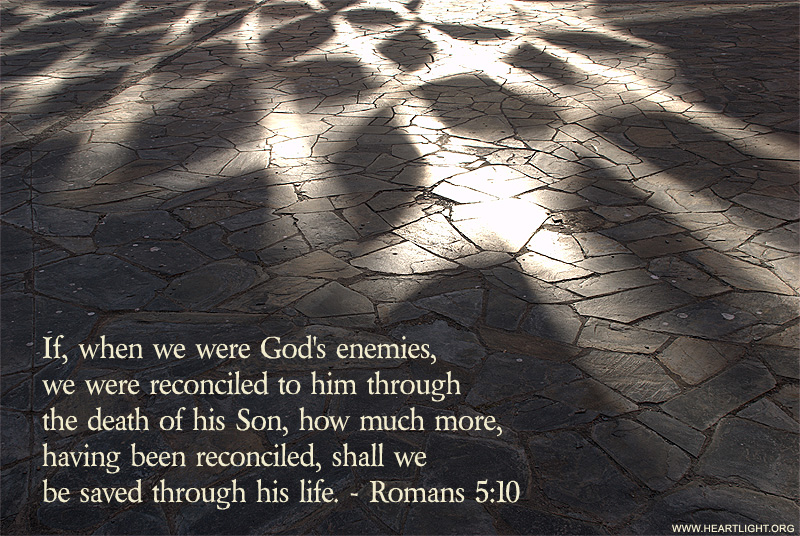 Illustration of Romans 5:10 on Son