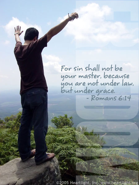 Illustration of Romans 6:14 on Grace