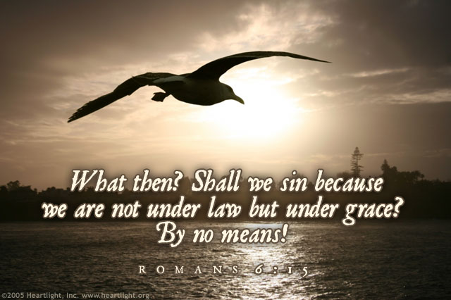 Illustration of Romans 6:15 on Grace