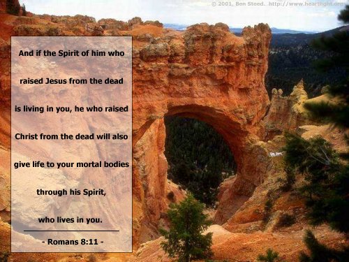Illustration of Romans 8:11 on Holy Spirit