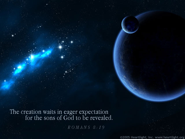 Illustration of Romans 8:19 on God