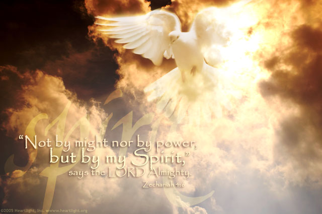 Illustration of Zechariah 4:6 on Power