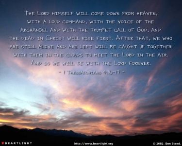 Illustration of the Bible Verse 1 Thessalonians 4:16-17