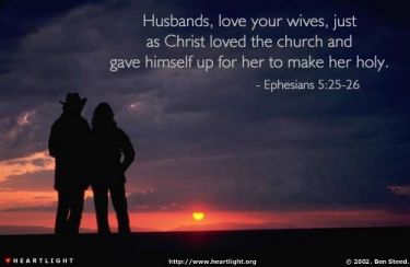 Illustration of the Bible Verse Ephesians 5:25-26