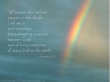 Genesis 9:16 Illustrated: After the rain comes the rainbow. — Heartlight®  Gallery