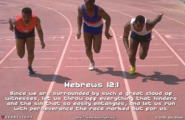 Illustration of the Bible Verse Hebrews 12:1