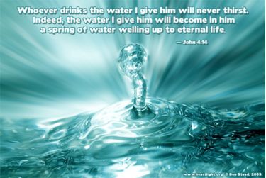 Illustration of the Bible Verse John 4:14
