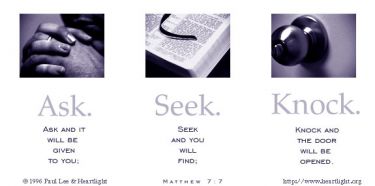 Illustration of the Bible Verse Matthew 7:7