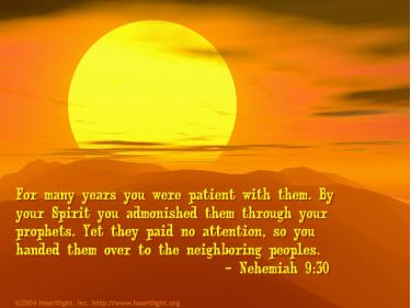 Illustration of the Bible Verse Nehemiah 9:30