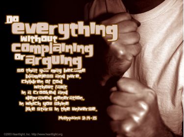 Illustration of the Bible Verse Philippians 2:14-15