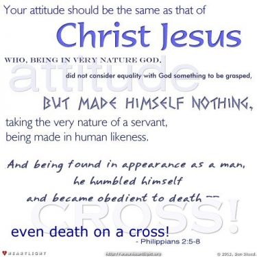 Illustration of the Bible Verse Philippians 2:5-8