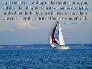 Illustration of the Bible Verse Romans 8:13-14