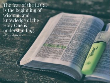 Illustration of the Bible Verse Proverbs 9:10