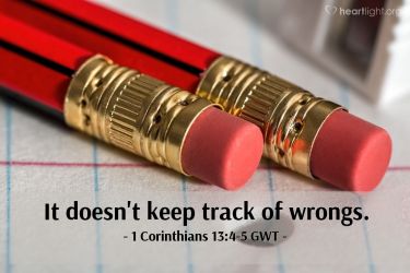 Illustration of the Bible Verse 1 Corinthians 13:4-5 GWT