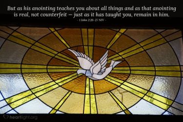 Illustration of the Bible Verse 1 John 2:26-27 NIV