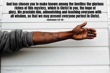 Illustration of the Bible Verse Colossians 1:27-28