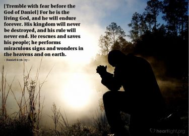 Illustration of the Bible Verse Daniel 6:26-27